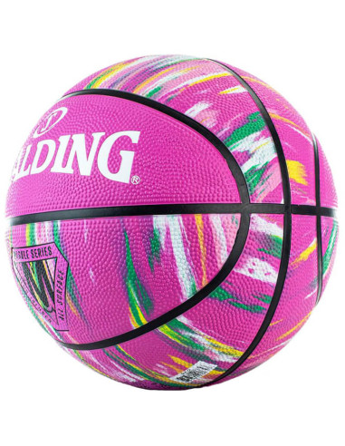 Balón de Baloncesto Spalding Marble Series - Rosa